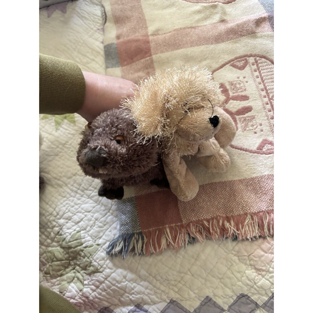 Lot of 2 Webkinz Plush Wombat and Golden Retriever Vintage No Codes Retired